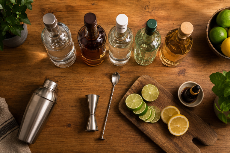 How to stock your home bar on any budget.